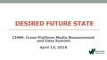 DESIRED FUTURE STATE CIMM: Cross-Platform Media Measurement and Data Summit April 13, 2016.