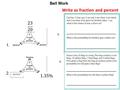 Bell Work decimal 3. 4. Write as fraction and percent.