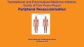 Translational and Personalized Medicine Initiative: Quality of Care Project Report Peripheral Revascularization Krista Mahoney, Postdoctoral Fellow October.