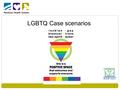 1 LGBTQ Case scenarios. 2 Case scenario discussions Pls. discuss in your groups at your table Each group has 15-20 minutes to discuss List your top 3.