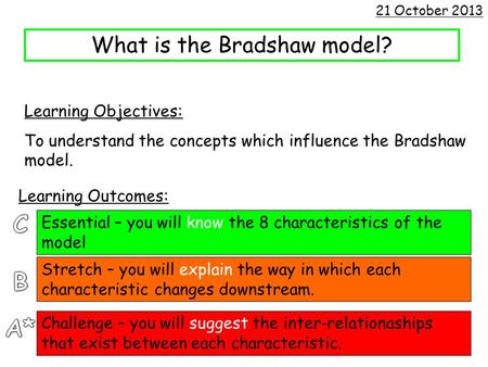 What is the Bradshaw model?