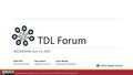 This presentation is published under a Creative Commons Attribution 4.0 International License TDL Forum WEDNESDAY, June 15, 2016 Kristi Park Executive.