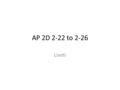 AP 2D 2-22 to 2-26 Livoti. Monday 2-22 Aim: How can you review several design principles that are needed in your breadth portfolio? Do Now: Using your.