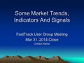 Some Market Trends, Indicators And Signals FastTrack User Group Meeting Mar 31, 2014 Close Gordon Harms.