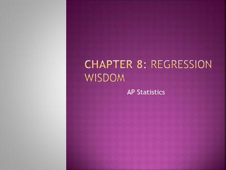 AP Statistics.  Linear regression only works for linear models. (That sounds obvious, but when you fit a regression, you can’t take it for granted.)