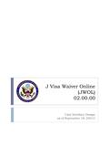 J Visa Waiver Online (JWOL) 02.00.00 User Interface Design as of September 18, 20013.