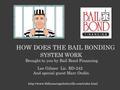 Brought to you by Bail Bond Financing HOW DOES THE BAIL BONDING Lee Gilmer Lic. BD-242 And special guest Marc Oudin SYSTEM WORK