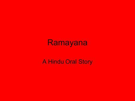 Ramayana A Hindu Oral Story. Lions flee as Ravana uproots the mountain where Shiva sits with his consort Parvati.