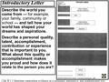 Introductory Letter Your Name Teacher English 12, Per. Date 12th W1.3 Structure supporting evidence in a sustained, persuasive, and sophisticated way.