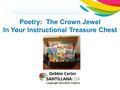 Poetry: The Crown Jewel In Your Instructional Treasure Chest Debbie Carter.