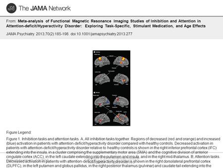 Date of download: 7/9/2016 Copyright © 2016 American Medical Association. All rights reserved. From: Meta-analysis of Functional Magnetic Resonance Imaging.