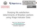 Studying life satisfaction determinants of Brazilian workers using Wage Indicator Data Martin Guzi, Pablo de Pedraza Paulo do Valle.