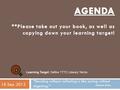 “Reading without reflecting is like eating without digesting.” - Edmund Burke 18 Sep. 2013 Learning Target: Define TTTC Literary Terms.