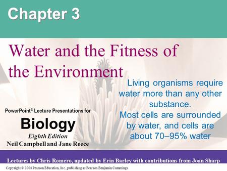 Copyright © 2008 Pearson Education, Inc., publishing as Pearson Benjamin Cummings PowerPoint ® Lecture Presentations for Biology Eighth Edition Neil Campbell.