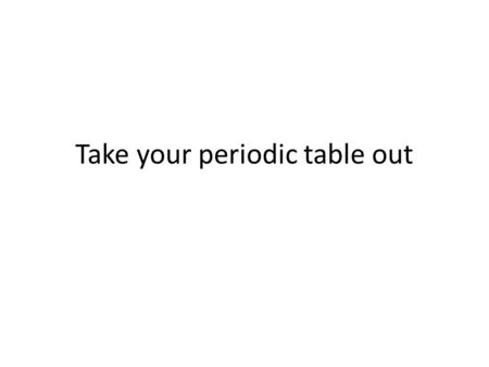 Take your periodic table out. What is atomic mass of Carbon Point where you can find it in the periodic table! 6 is atomic number not atomic mass Atomic.