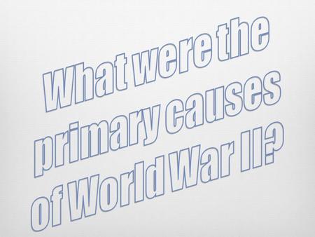 The Treaty of VersaillesThe Treaty of Versailles  Germany had to accept all blame for WWI  Had to pay huge sums of money to the Allied Powers  Plunged.