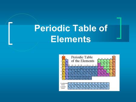 Periodic Table of Elements I am Dmitri Mendeleev! I made the PERIODIC TABLE !