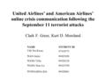 United Airlines’ and American Airlines’ online crisis communication following the September 11 terrorist attacks Clark F. Greer, Kurt D. Moreland NAMESTUDENT.