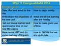 9Pipi 11 Paenga-whāwhā 2014 What we will do What we will learn Date, Roll and word for the day How to begin solidly Write down the objectives of the new.