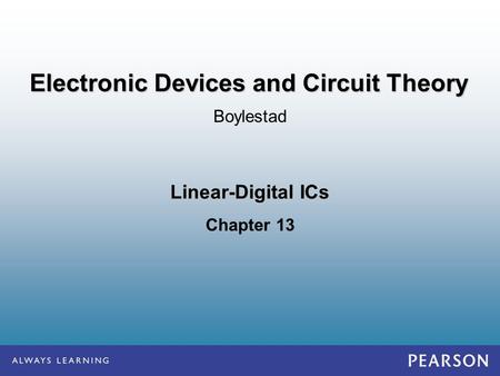 Electronic Devices and Circuit Theory