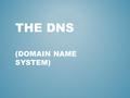 THE DNS (DOMAIN NAME SYSTEM). Before the DNS, all computers connected to the internet through ARPANET (the worlds first operational packet switching network).