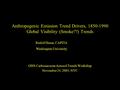 Anthropogenic Emission Trend Drivers, 1850-1990 Global Visibility (Smoke??) Trends GISS Carbonaceous Aerosol Trends Workshop November 24, 2003, NYC Rudolf.