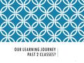 OUR LEARNING JOURNEY PAST 2 CLASSES? 1. EARLY HUMAN CHART LEARNING TARGETS  I can determine what is significant in text (significance)  I can sequence.