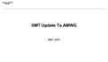 3 rd Party Registration & Account Management SMT Update To AMWG MAY, 2015.