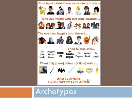 Archetypes. Introduction  Researchers have been able to collect and compare myths, legends, and religions of cultures from all around the world.  They.