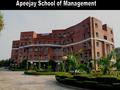 Apeejay School of Management Apeejay School Of Management2 Guided by the vision of industrialist, educationist, and philanthropist, Founder President,