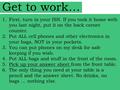 Get to work… 1.First, turn in your ISN. If you took it home with you last night, put it on the back corner counter. 2.Put ALL cell phones and other electronics.