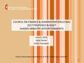 COUNCIL ON FINANCE & ADMINISTRATION (CF&A) 2017 PROPOSED BUDGET SHARED MINISTRY APPORTIONMENTS June 9, 2016 Geof Fowler CF&A President 1 View or download.