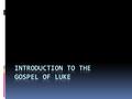 The Four Gospels Matthew was chosen to present Him as the promised Messiah, the King of Israel. The prominent Idea: Law and Promise Mark presents Him.