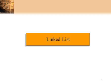 1 Linked List. List vs Arrays Two built-in data structures that can be used to organize data, or to create other data structures: Lists Arrays.