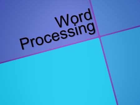 Word Processing. What is Word Processing? An application software used to create, edit, manipulate, format, store and print a variety of documents including.