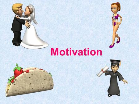 Motivation. Take a minute and think about what you have done over the past couple of days. What occupies your time when you are not in school?