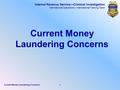 Current Money Laundering Concerns