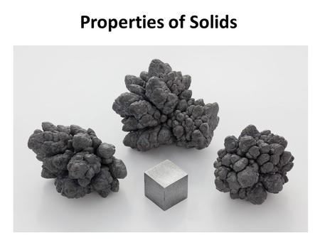 Properties of Solids.