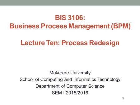 Makerere University School of Computing and Informatics Technology