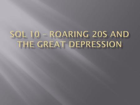  What were the causes of the Great Depression?  How did the depression affect the lives of Americans?  How did the New Deal attempt to address the.