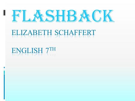 Flashback. What is a Flashback? A sudden and disturbing vivid memory of an event in the past, typically as the result of psychological trauma or taking.