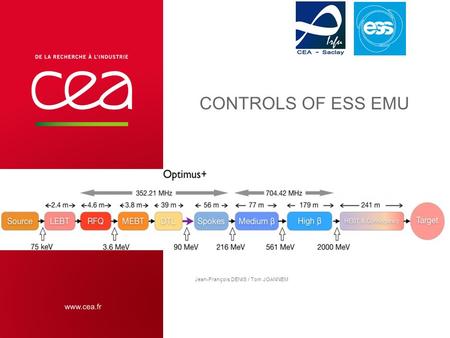 CONTROLS OF ESS EMU Jean-François DENIS / Tom JOANNEM.