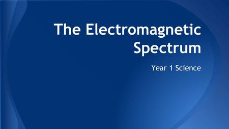 The Electromagnetic Spectrum Year 1 Science. Study James: Light Absorption, Reflection, and RefractionLight Absorption, Reflection, and Refraction Review: