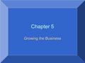 Copyright © 2007 by John Wiley & Sons, Inc. All rights reserved Chapter 5 Growing the Business.