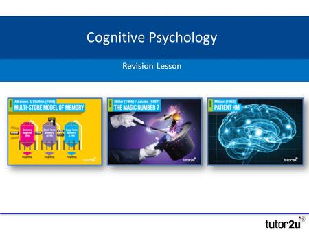 Cognitive Psychology Revision Lesson Legal or Illegal Questions?  Task: If it’s not on the specification, it will NOT be asked. Look at the specification.