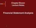 1 Chapter Eleven Lecture Notes Financial Statement Analysis.