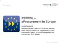 Www.peppol.eu PEPPOL is owned by OpenPEPPOL AISBL PEPPOL – eProcurement in Europe André Hoddevik Secretary General, OpenPEPPOL AISBL, Belgium Head of e-procurement.