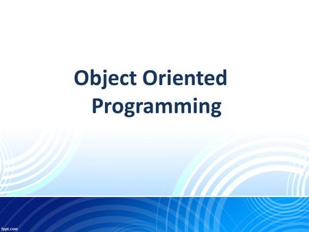 Object Oriented Programming. Constructors  Constructors are like special methods that are called implicitly as soon as an object is instantiated (i.e.