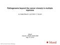 Pathogenesis beyond the cancer clone(s) in multiple myeloma by Giada Bianchi, and Nikhil C. Munshi Blood Volume 125(20):3049-3058 May 14, 2015 ©2015 by.