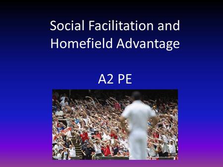 Social Facilitation and